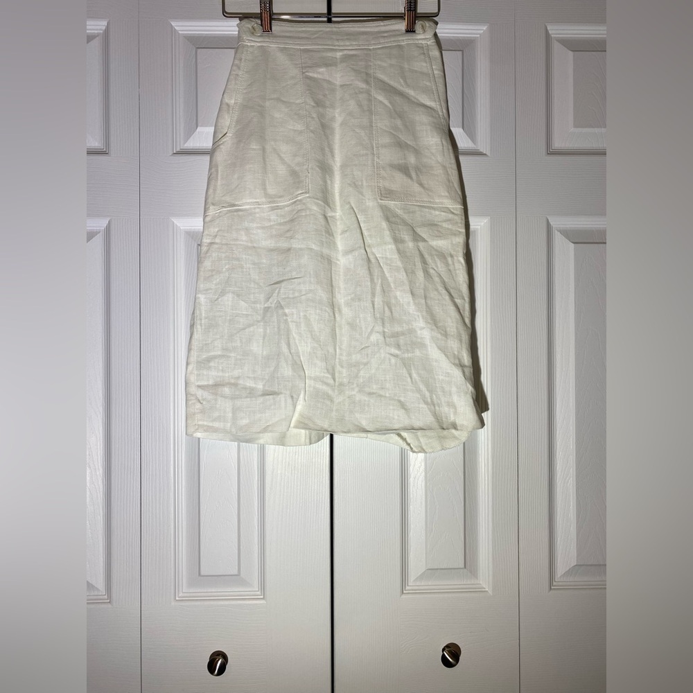 Elegant Cream Midi Skirt